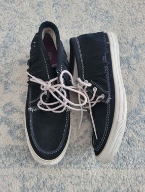 Converse Suede Fringe Moccasins Size 8